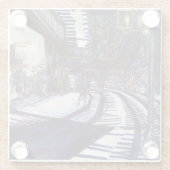 De piano stofzuigen glazen onderzetter (Achterkant)