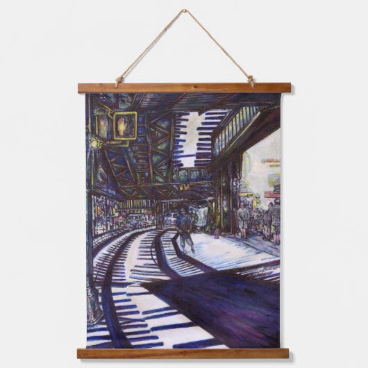 De piano stofzuigen hangend wandkleed (Voorkant)