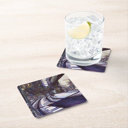 De piano stofzuigen kartonnen onderzetters (Insitu)