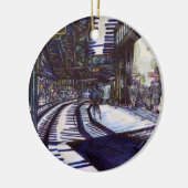 De piano stofzuigen keramisch ornament (Links)