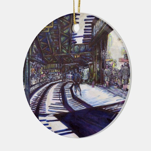 De piano stofzuigen keramisch ornament (Links)