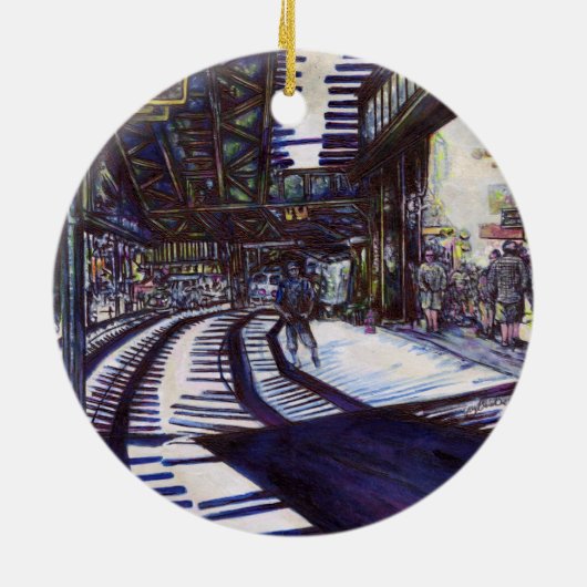 De piano stofzuigen keramisch ornament (Achterkant)