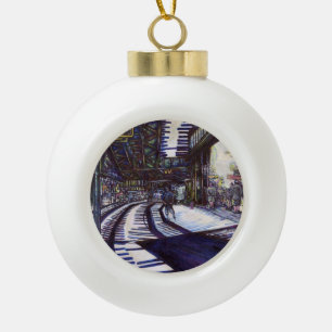 De piano stofzuigen keramische bal ornament