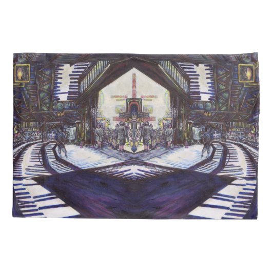 De piano stofzuigen kussensloop (Achterkant)