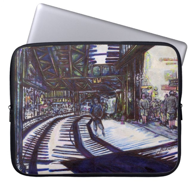 De piano stofzuigen laptop sleeve (Voorkant)