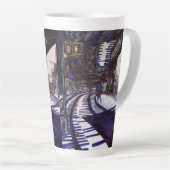 De piano stofzuigen latte mok (Rechterhoek)