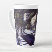 De piano stofzuigen latte mok (Linkerhoek)