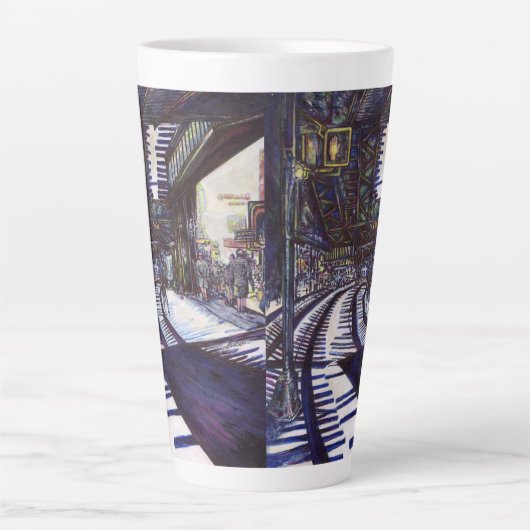 De piano stofzuigen latte mok (Voorkant)