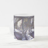 De piano stofzuigen matglas koffiemok (Voorkant links)