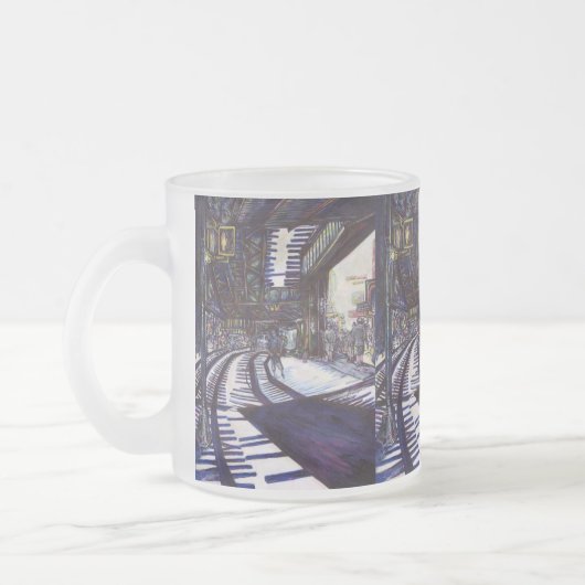 De piano stofzuigen matglas koffiemok (Links)