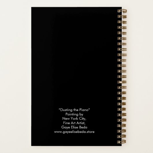 De piano stofzuigen notitieboek (Achterkant)