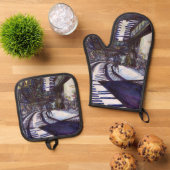 De piano stofzuigen ovenwant & pannenlap set (Top down)