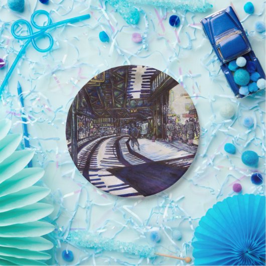 De piano stofzuigen papieren bordje (Feest)