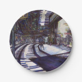 De piano stofzuigen papieren bordje (Voorkant)