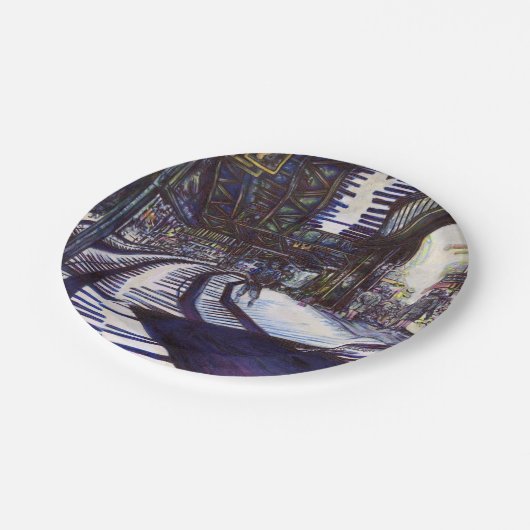 De piano stofzuigen papieren bordje (Gekanteld)