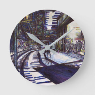 De piano stofzuigen ronde klok