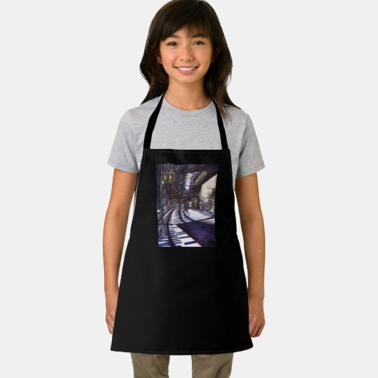 De piano stofzuigen schort (Insitu)