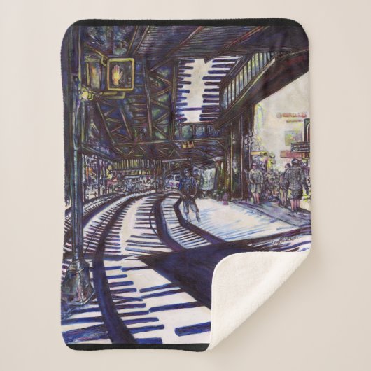 De piano stofzuigen sherpa deken (Voorkant)