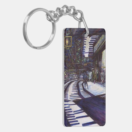 De piano stofzuigen sleutelhanger (Voorkant Links)