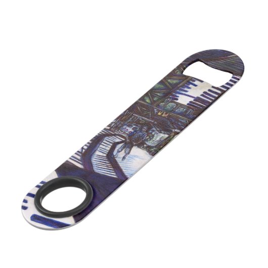 De piano stofzuigen speed flessenopener (Voorkant Gekanteld)