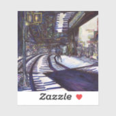 De piano stofzuigen sticker (Vel)