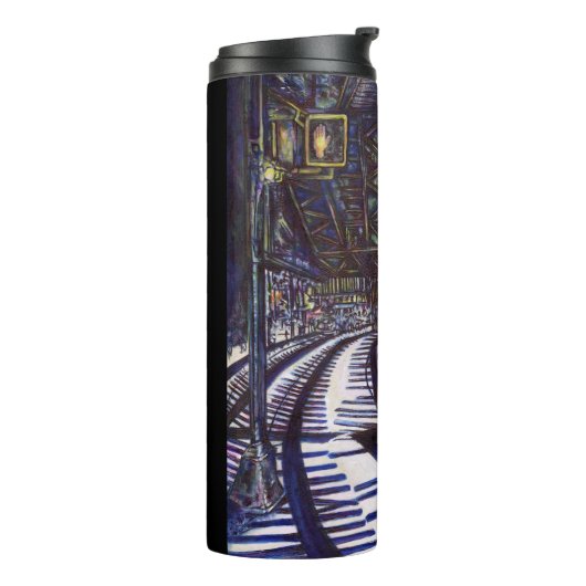 De piano stofzuigen thermosbeker (Gedraaid links)