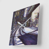 De piano stofzuigen vierkante klok (Hoek)