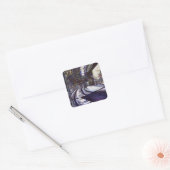 De piano stofzuigen vierkante sticker (Envelop)