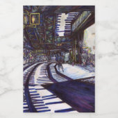 De piano stofzuigen voedselcontainer etiket (Enkel label)