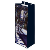 De piano stofzuigen wijn cadeautas (Achterkant Gekanteld)