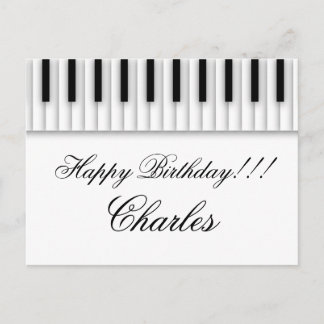 De Piano van de muziek sluit Zwart Wit Briefkaart