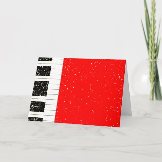 De Piano van Kerstmis Feestdagen Kaart (Voorkant)