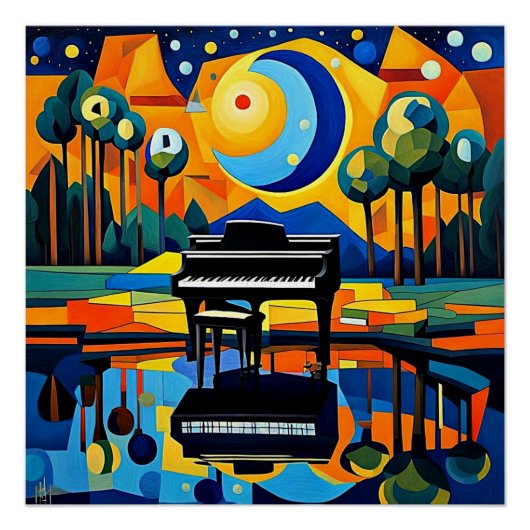 De piano wacht perfect poster (Voorkant)