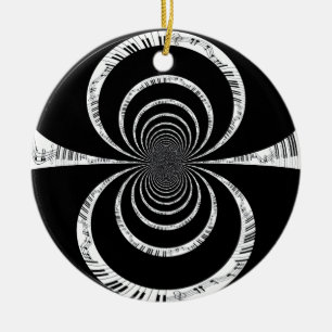 De pianoketoetsen aanpakken keramisch ornament