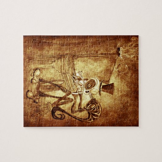 de pianospeler legpuzzel (Horizontaal)