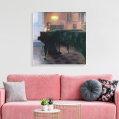De pianospeler (pianist) (Vrouw muzikant) Canvas Afdruk (Insitu (Woonkamer))