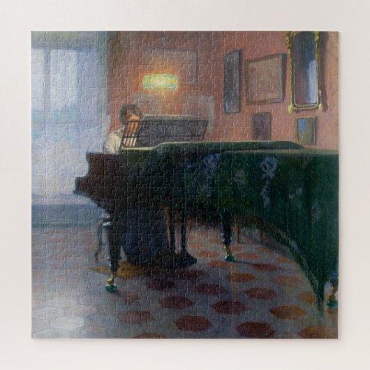 De pianospeler (pianist) (Vrouw muzikant) Legpuzzel (Verticaal)
