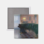 De pianospeler (pianist) (Vrouw muzikant) Magneet (Voorkant / Achterkant)
