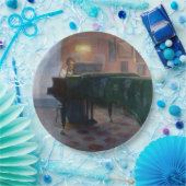 De pianospeler (pianist) (Vrouw muzikant) Papieren Bordje (Feest)