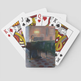 De pianospeler (pianist) (Vrouw muzikant) Pokerkaarten