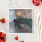 De pianospeler (pianist) (Vrouw muzikant) Servet (Insitu)