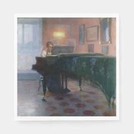 De pianospeler (pianist) (Vrouw muzikant) Servet