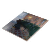 De pianospeler (pianist) (Vrouw muzikant) Tegeltje (Zijkant)