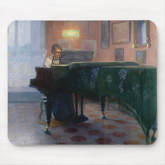 De pianospeler (Pianist) (Vrouwelijke muzikant) Muismat (Voorkant)