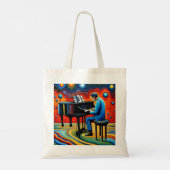 De pianospeler tote bag (Achterkant)