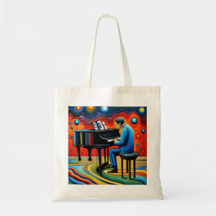 De pianospeler tote bag
