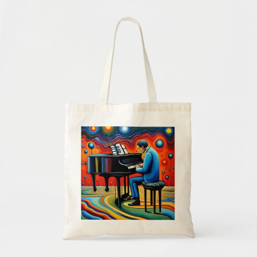 De pianospeler tote bag (Voorkant)