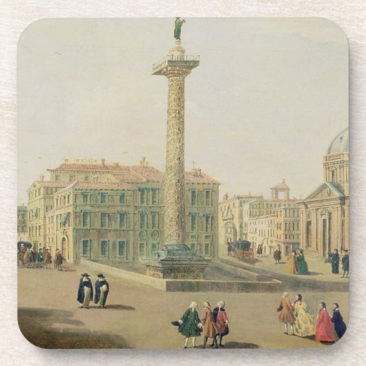 De Piazza Colonna, Rome Onderzetter (Voorkant)