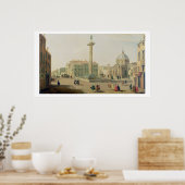De Piazza Colonna, Rome Poster (Keuken)