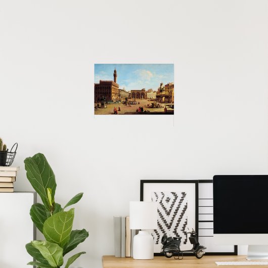 De Piazza della Signoria in Florence Poster (Thuiskantoor)